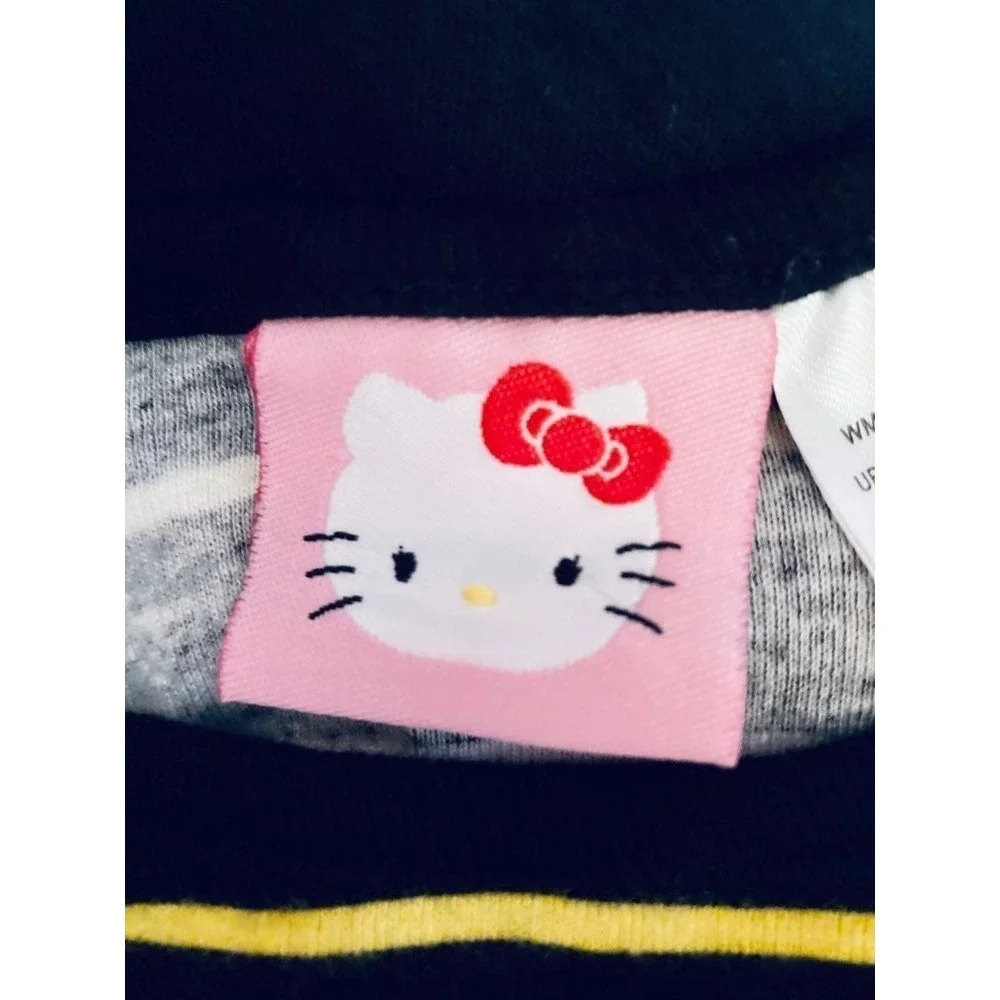 Hello‎ Kitty Sanrio Dress Toddler Girls 24M Black Striped Glitter Graphic Belted